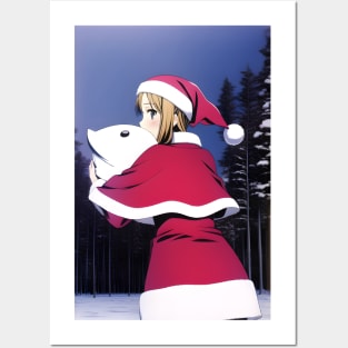 Santa Girl Posters and Art